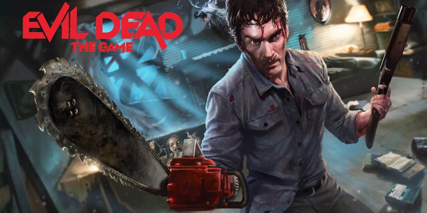 Ash looks on in a promo image for Evil Dead: The Game 