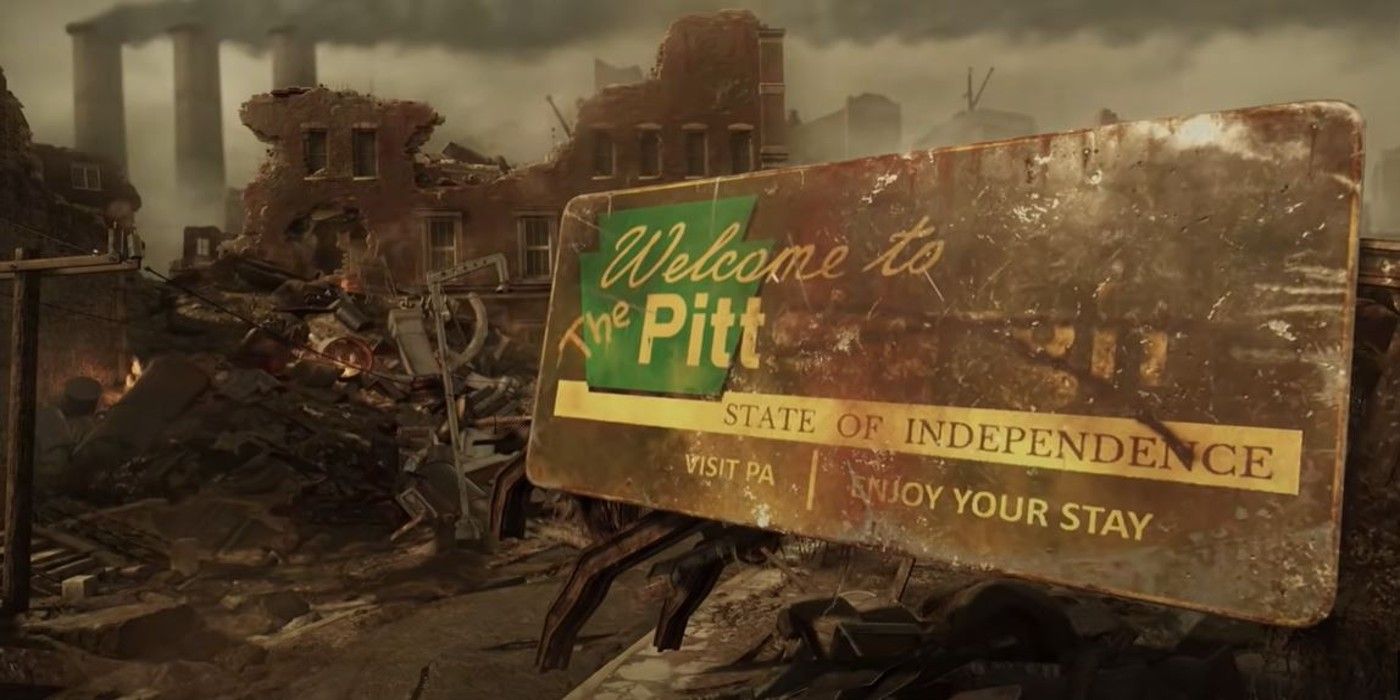 Fallout 76 The Pitt sign.