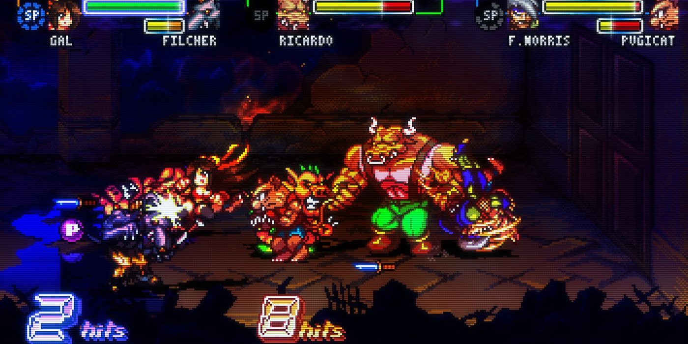 Fightn' Rage gameplay showing retro-styled action.