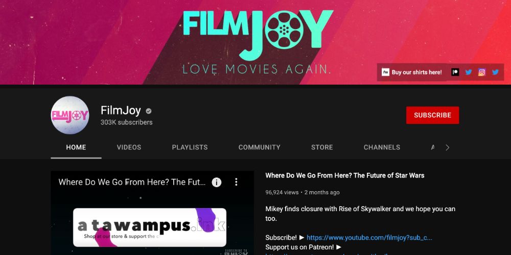 The Youtube Channel of Film Joy