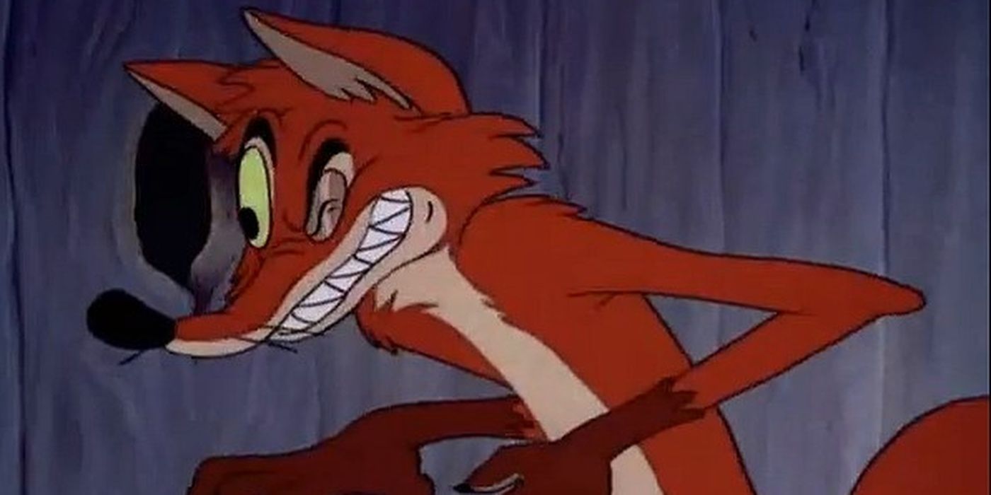 Foxy Loxy spies on the henhouse in Chicken Little