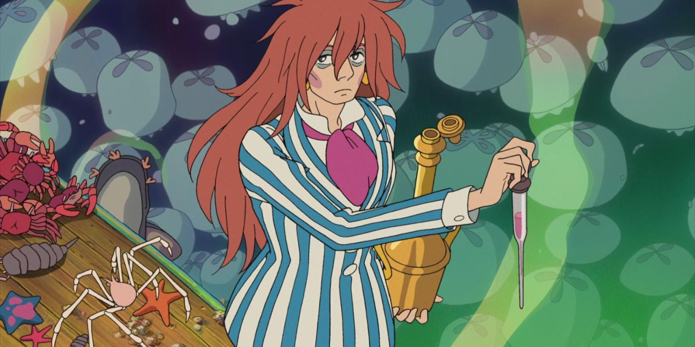 Fujimoto in Ponyo, using a dropper of some sort