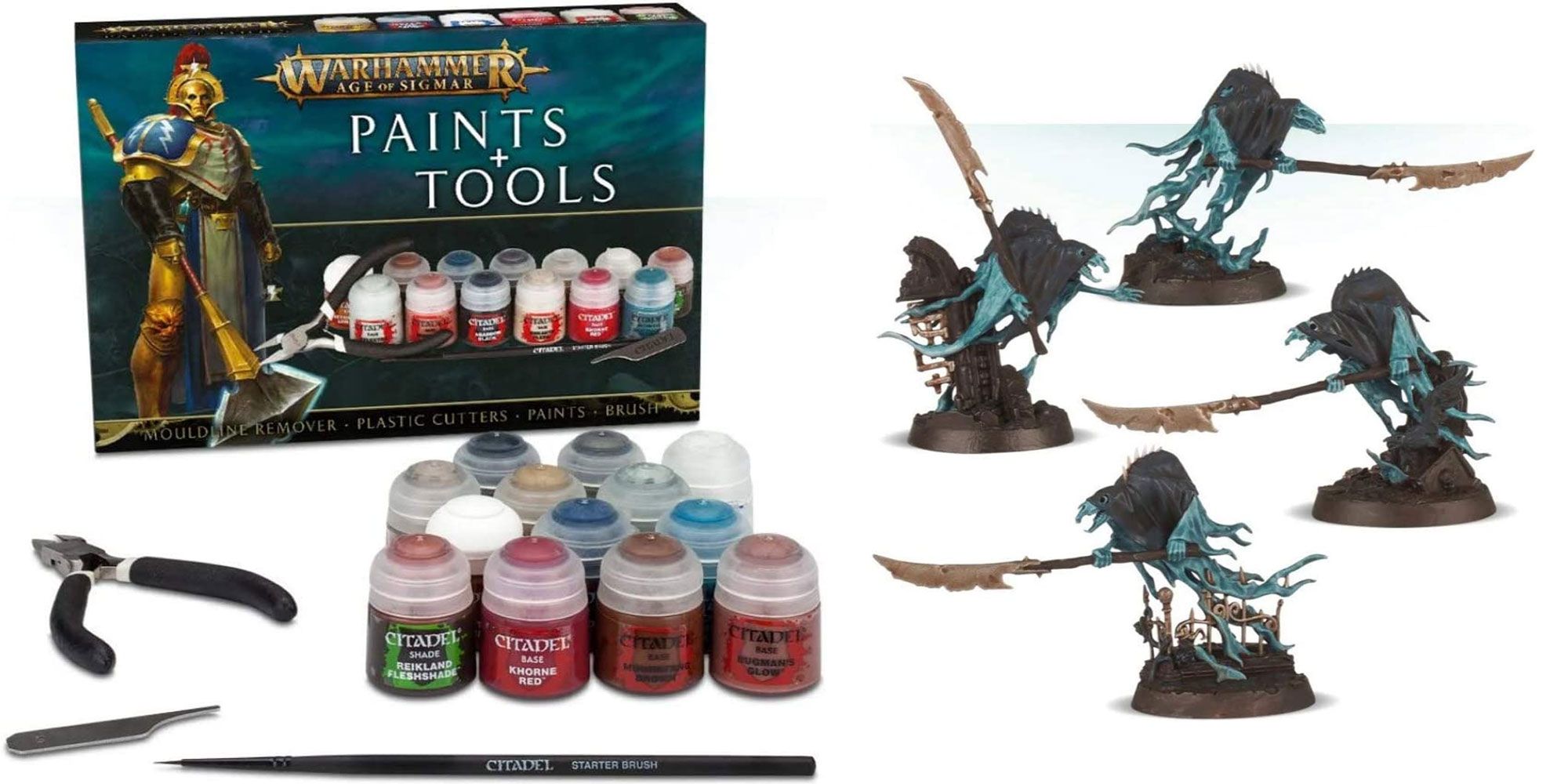 Age of Sigmar Warhammer statues and paint kit