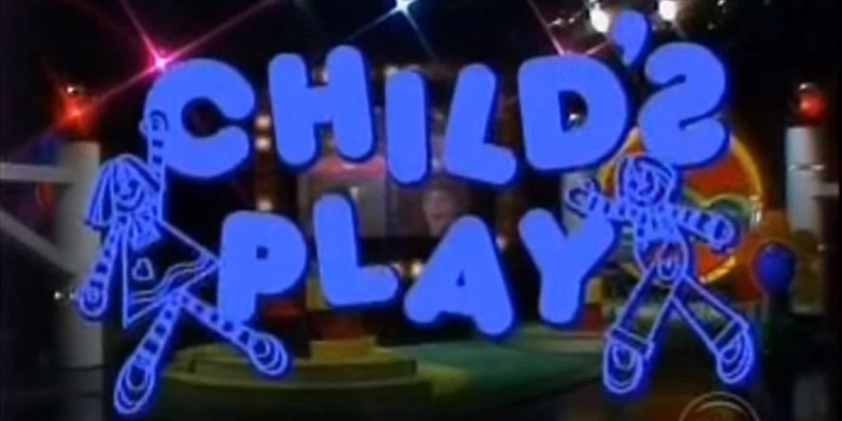 O cartão de título para o game show Child's Play 