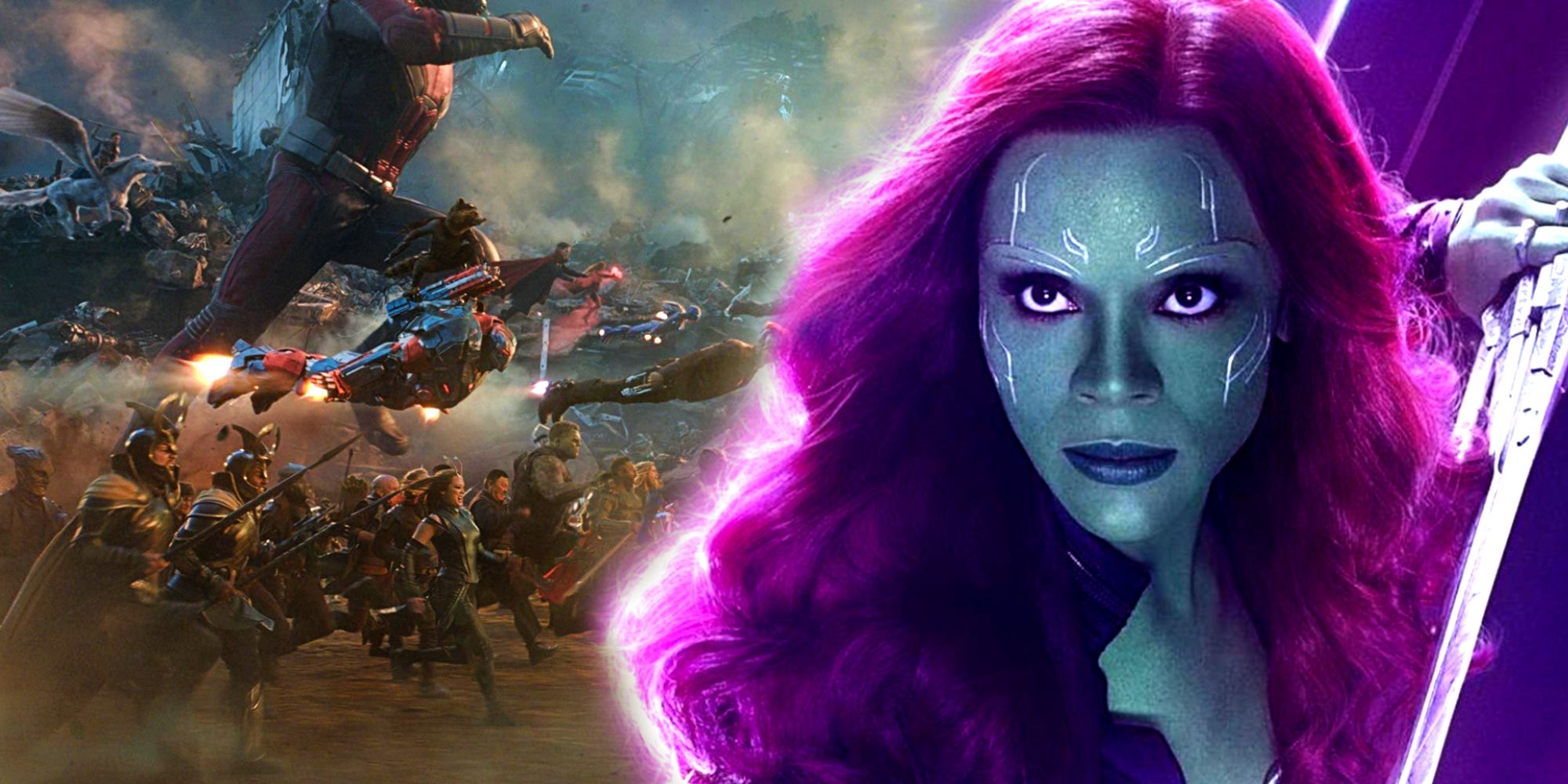 Gamora in de eindstrijd van Avengers Endgame