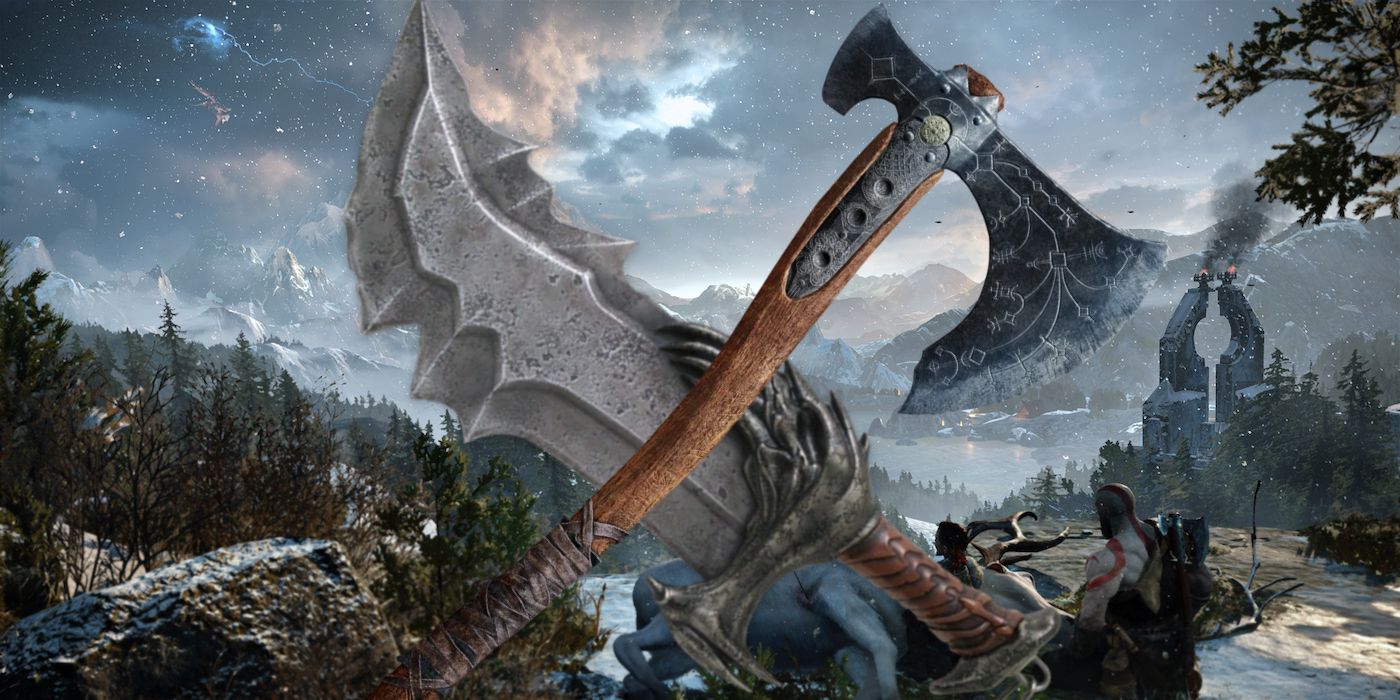 God of War build combines Leviathan Axe and Blades of Chaos