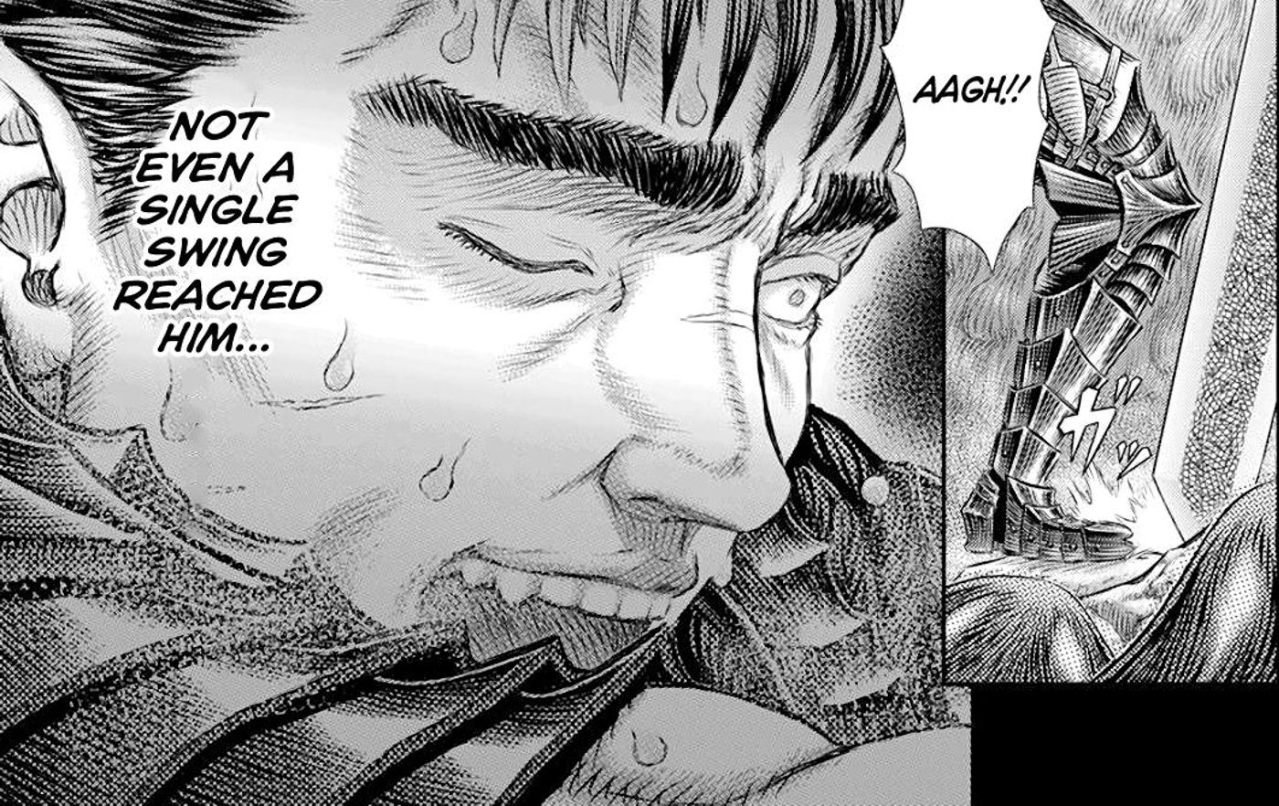 Guts frets how not even a single swing reached Griffith in Berserk chapter 369