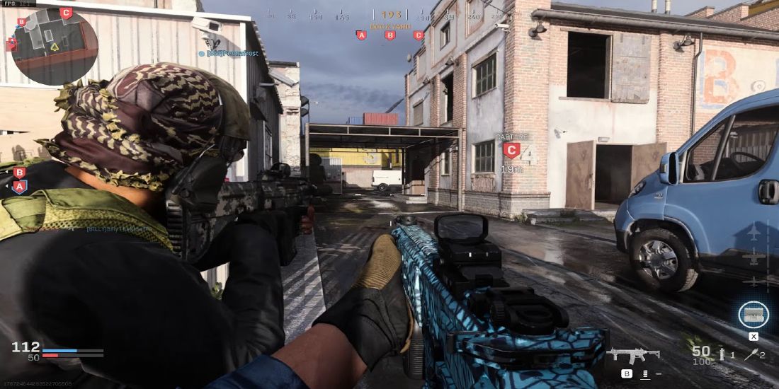 Jogabilidade do jogo de tiro em primeira pessoa de 2019 Call of Duty: Modern Warfare.