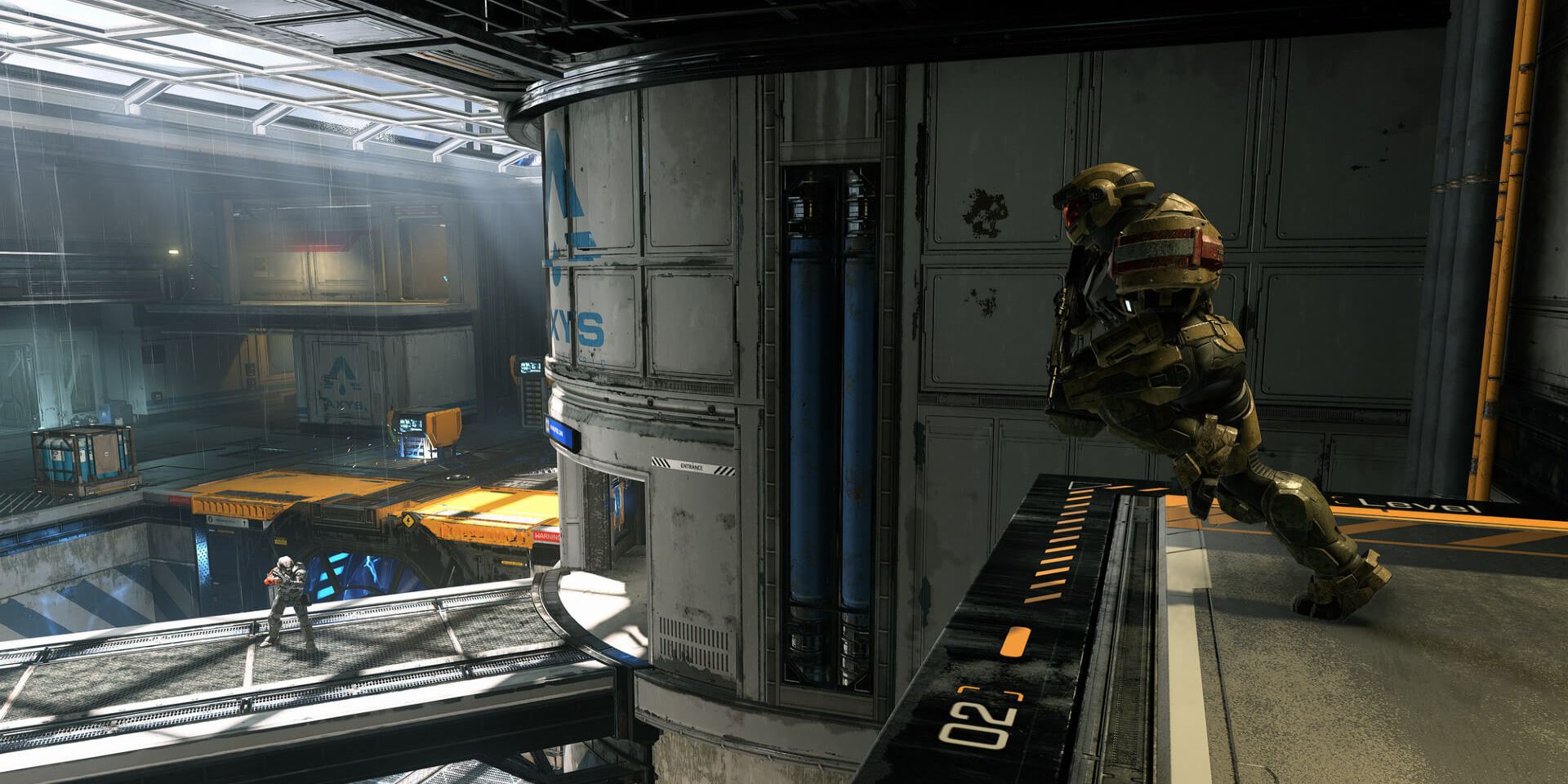 Uma captura de tela de pré-lançamento do componente multiplayer de Halo Infinite.