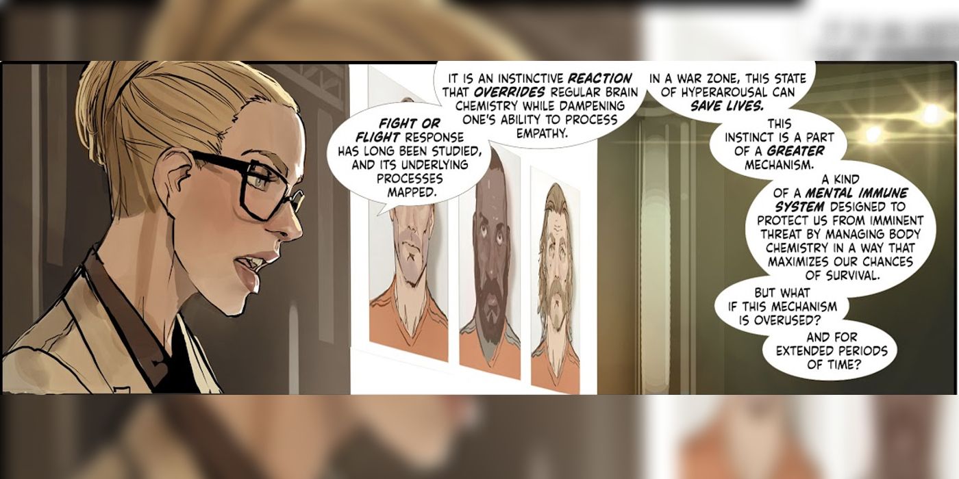 Harley Quinn usa sua psicologia para analisar criminosos.