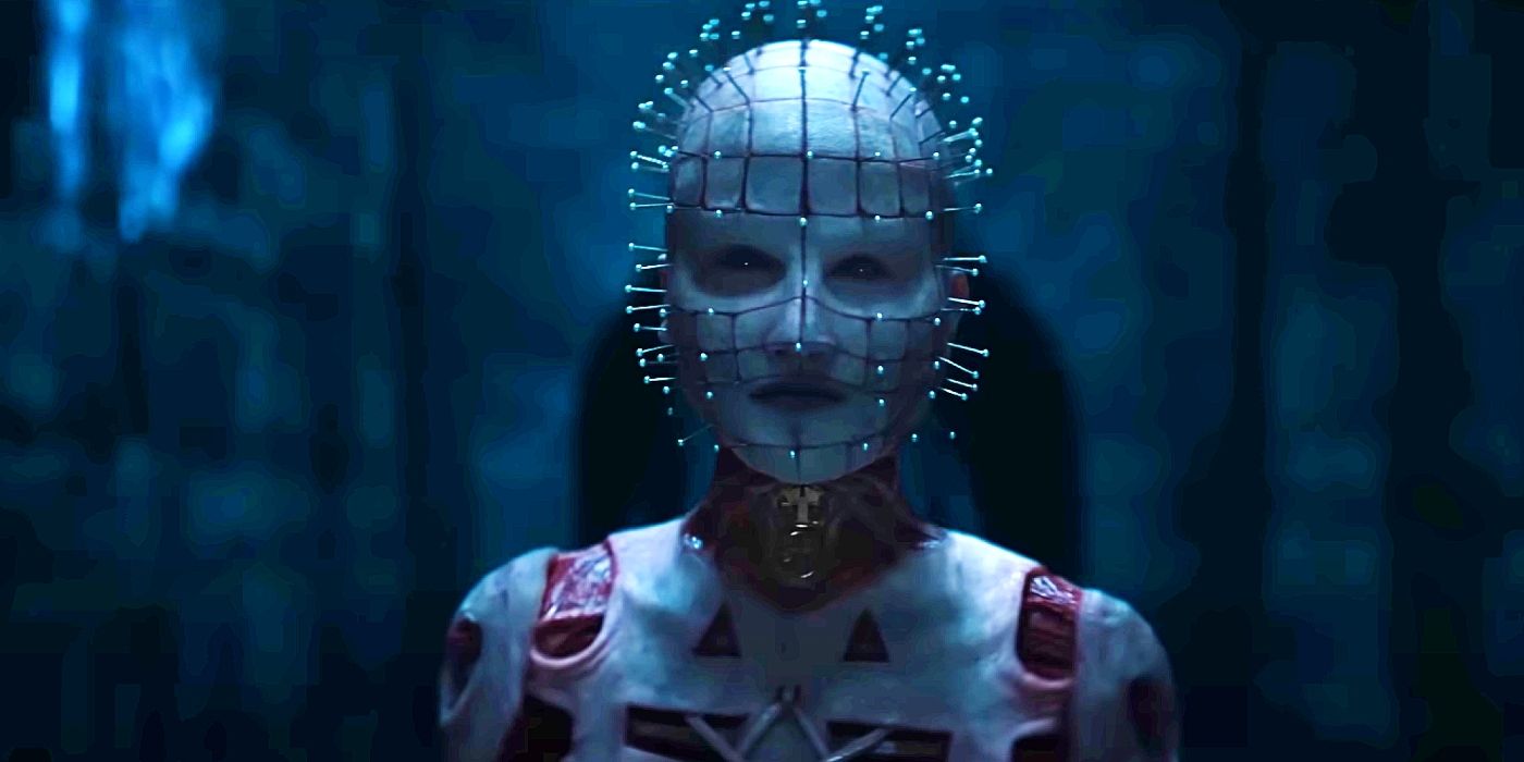The Female Pinhead (Jamie Clayton) from the 2022 Hellraiser reboot
