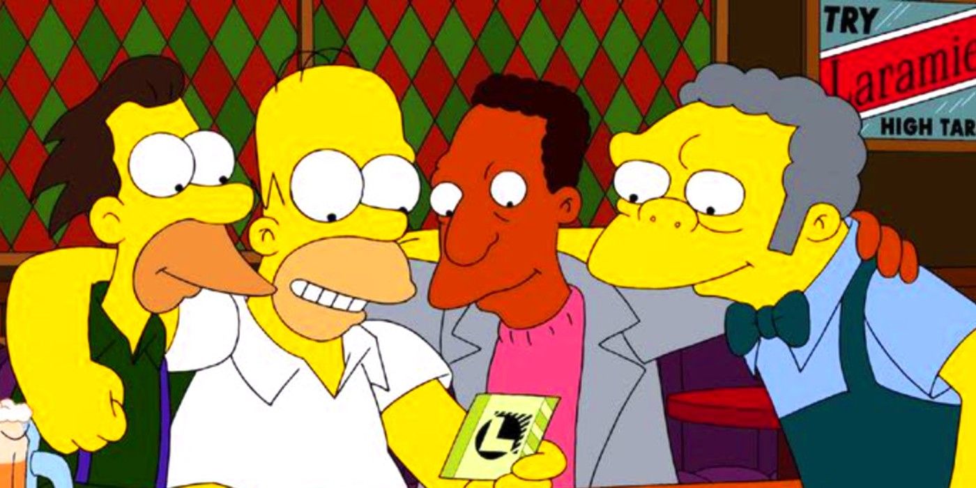 Homer Carl Lenny and Moe on The Simpsons