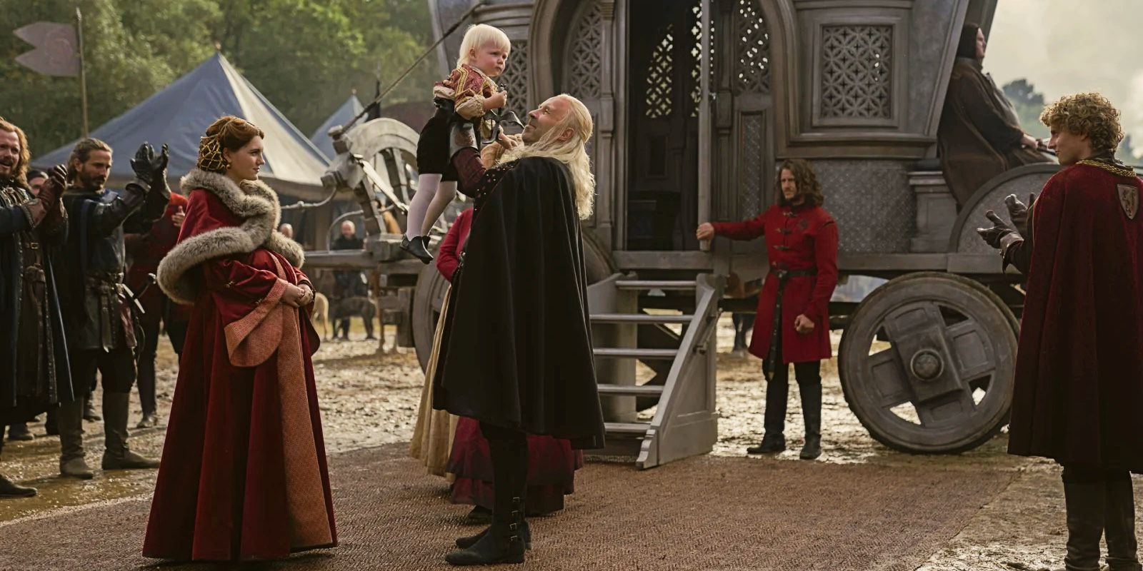 Alicent, Aegon et Viserys Targaryen dans HOTD