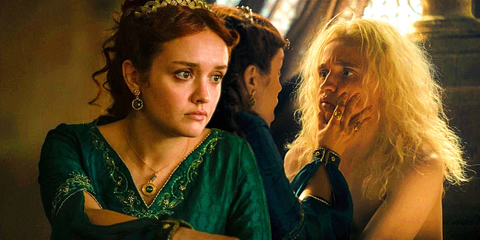 Rainha Alicent Hightower e Príncipe Aegon Targaryen no episódio 6 de HOTD