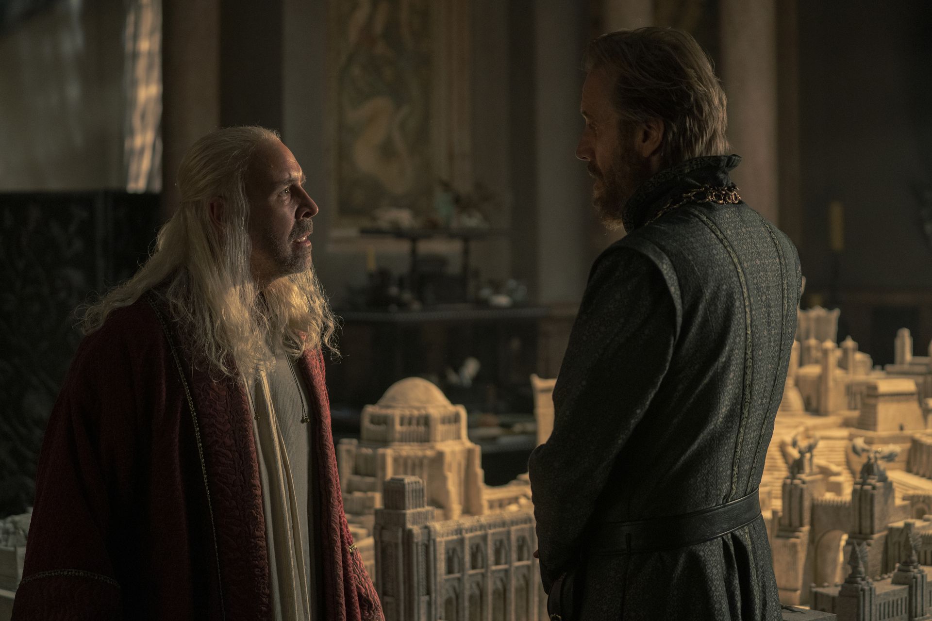 House of the Dragon episode 4 Paddy Considine as King Viserys Targaryen Rhys Ifans as Ser Otto Hightower