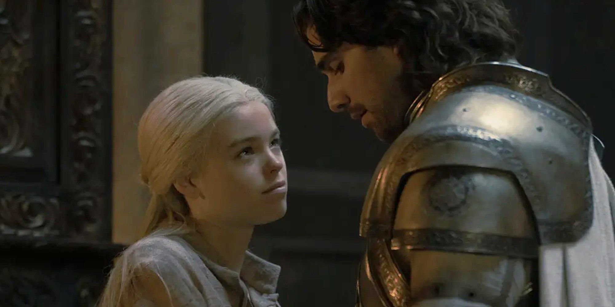 Milly Alcock et Fabien Frankel dans le rôle de Rhaenyra Targaryen et Ser Criston Cole dans House of the Dragon