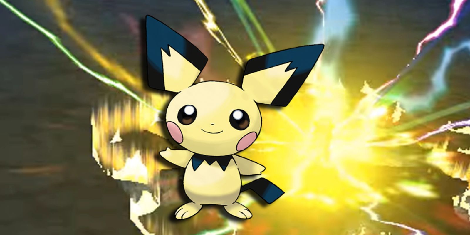 Pichu superhero punching through brick wall with red cape in anime style on  Craiyon