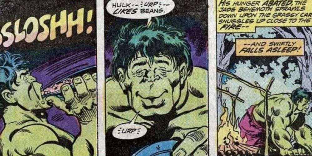 Hulk eats beans in Incredible Hulk (Vol 1) #190