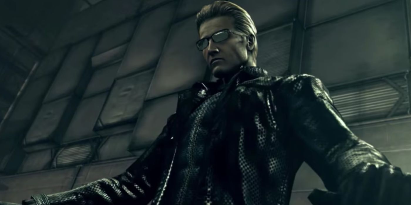 Albert Wesker in a game cutscene from Resident Evil