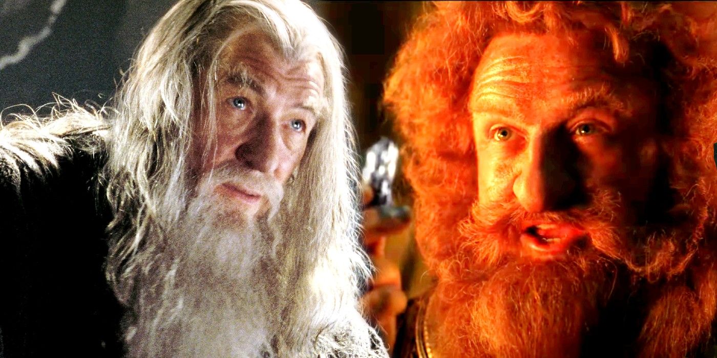 Ian McKellen as Gandalf in The Lord of the Rings and Owain Arthur as Durin in Rings of Power
