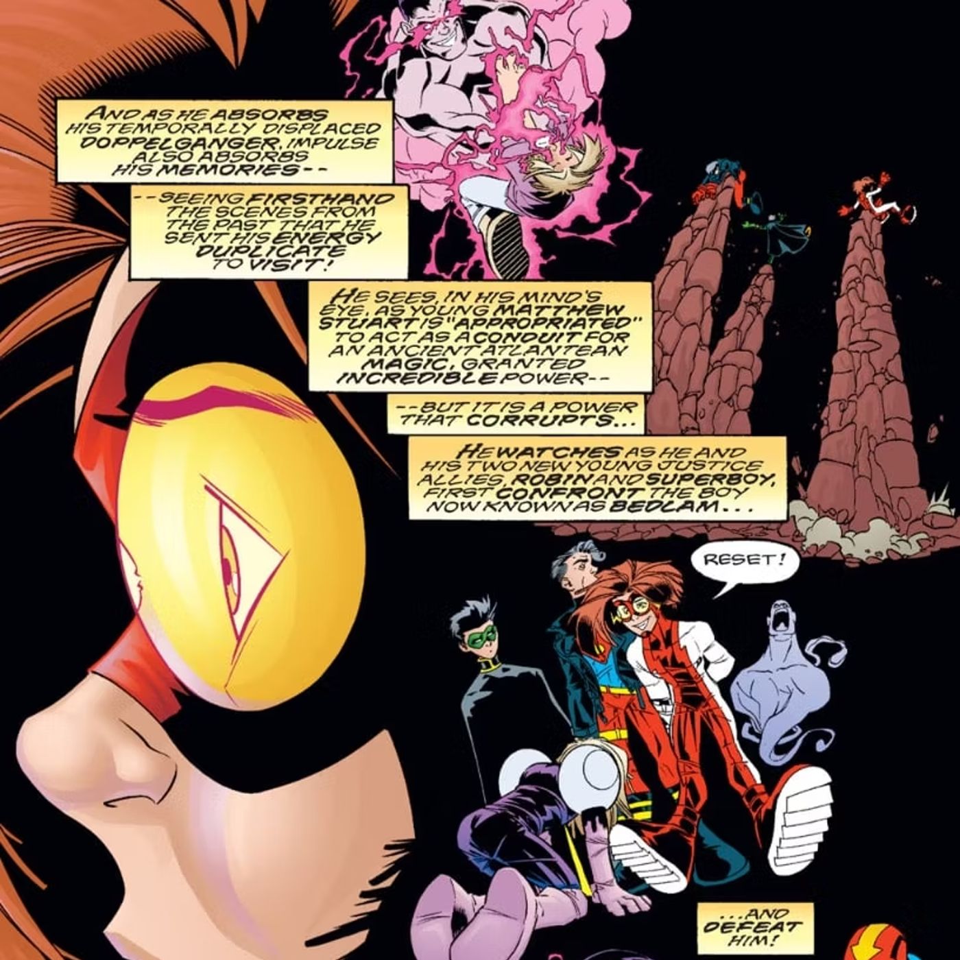 Impulse gets defeated in the pages of Young Justice.
