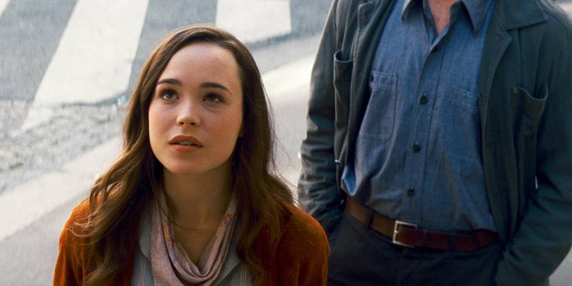 Ariadne looking up in Inception.
