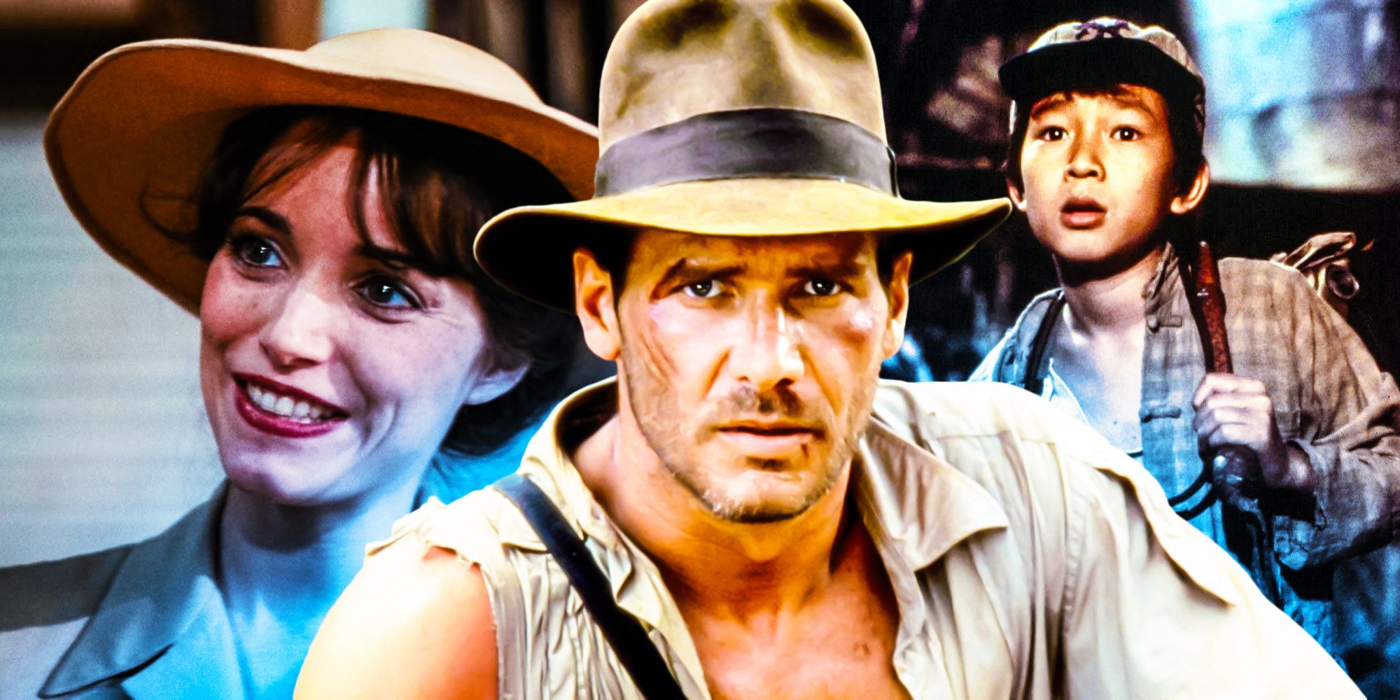 Featured Image: Marion (left); Indiana Jones (center); and Short Round (right)