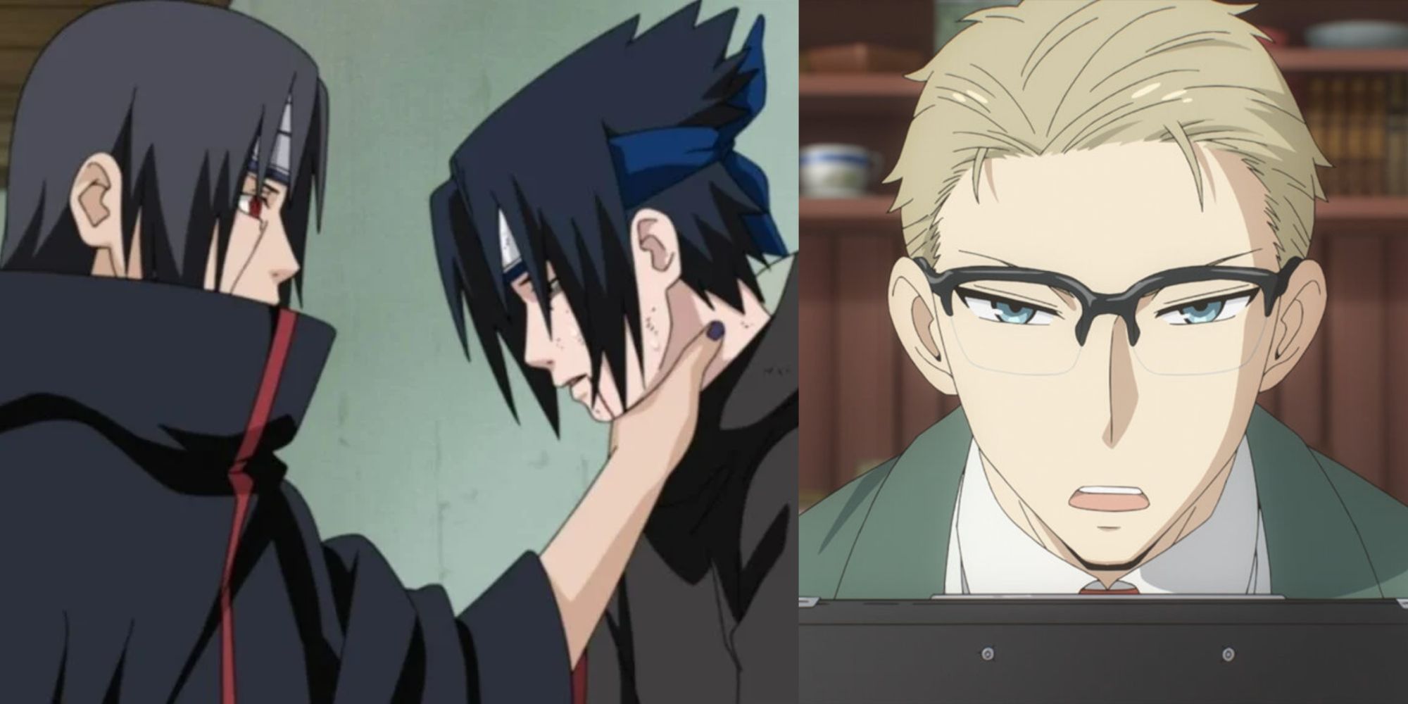 Itachi and Loid, two Double Agents anime characters