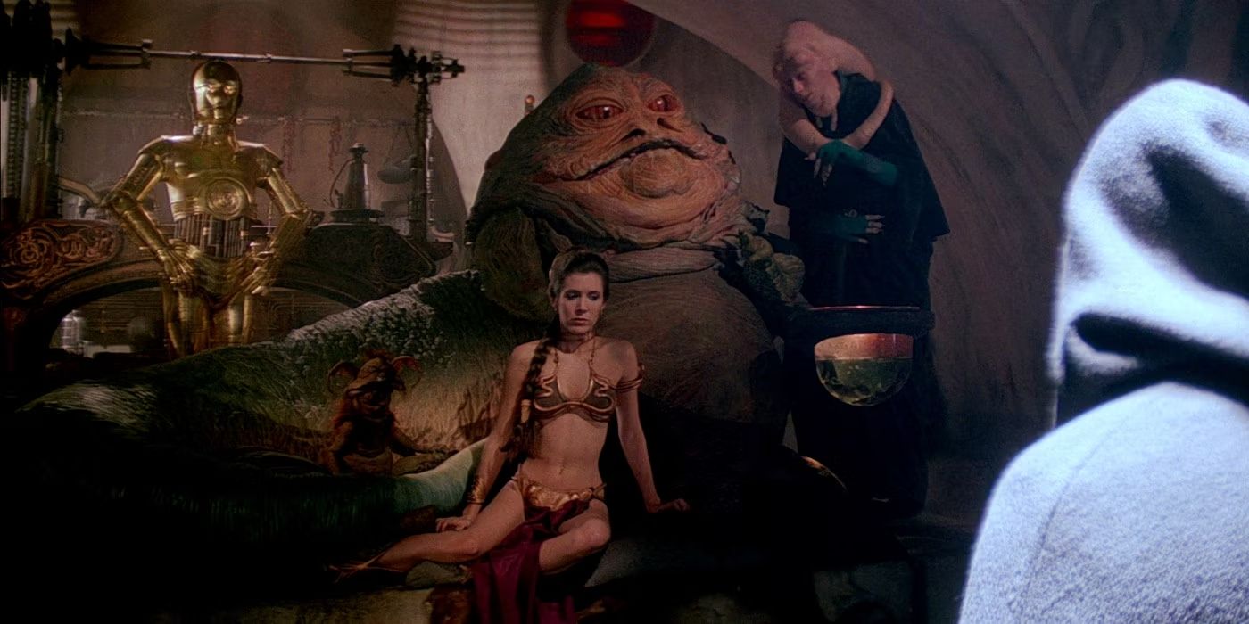 Jabba the Hutt with Priness Leah.
