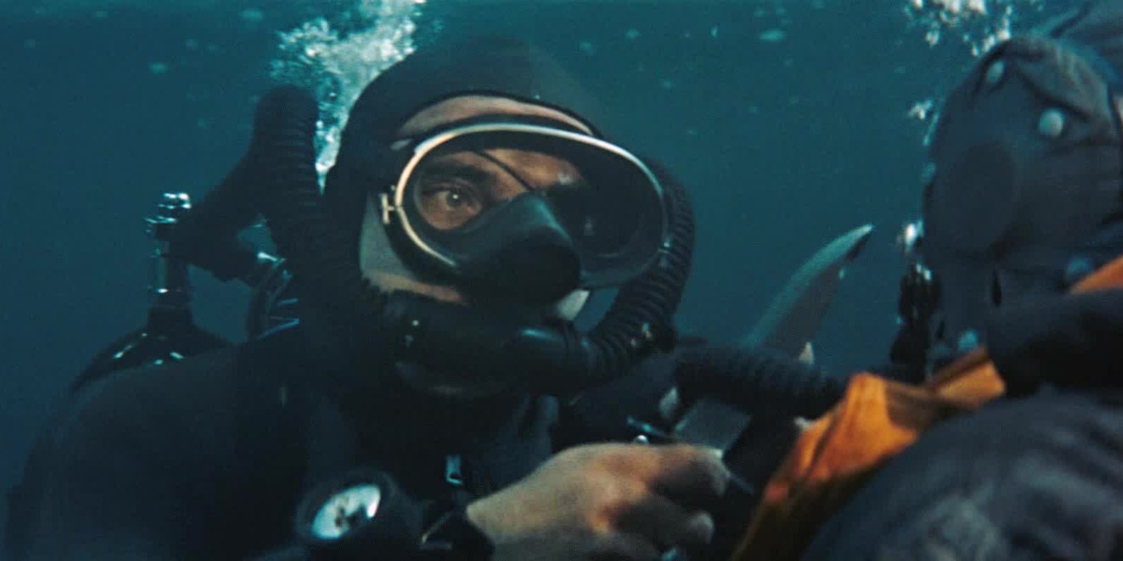 James Bond underwater in Thunderball