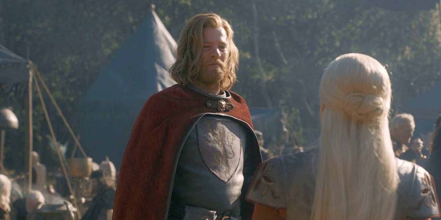 Jason Lannister conversando com Rhaenyra Targaryen em House of the Dragon
