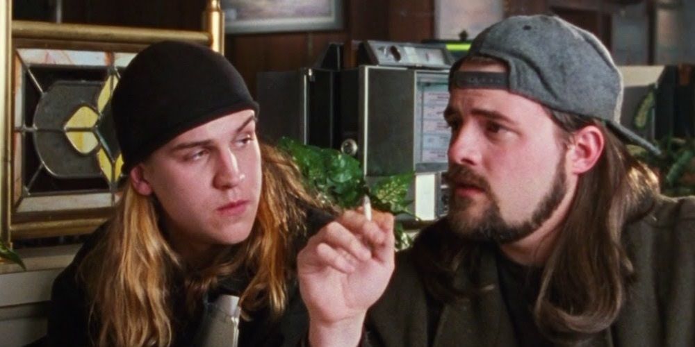 Jay and Silent Bob sitting in a diner in Chasing Amy
