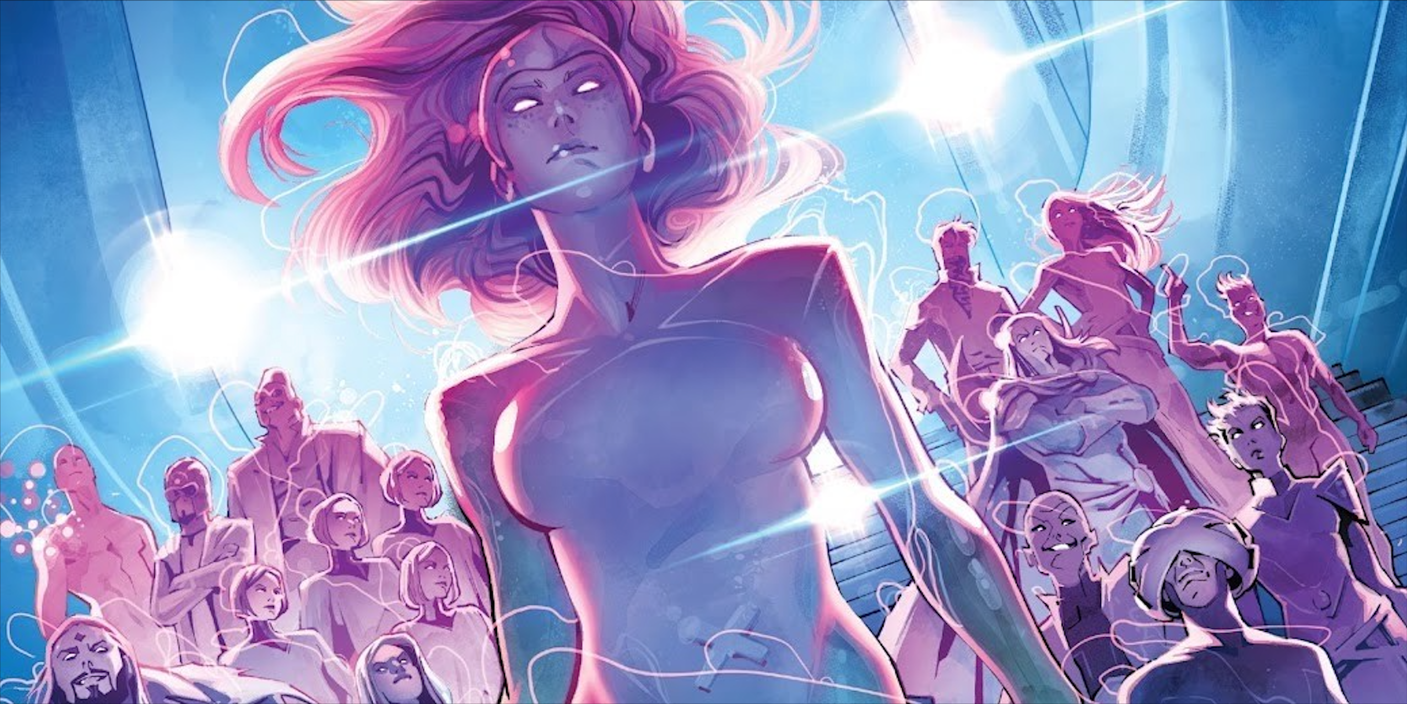 Jean Grey e os X-Men dentro da Uni-Mente dos Eternos