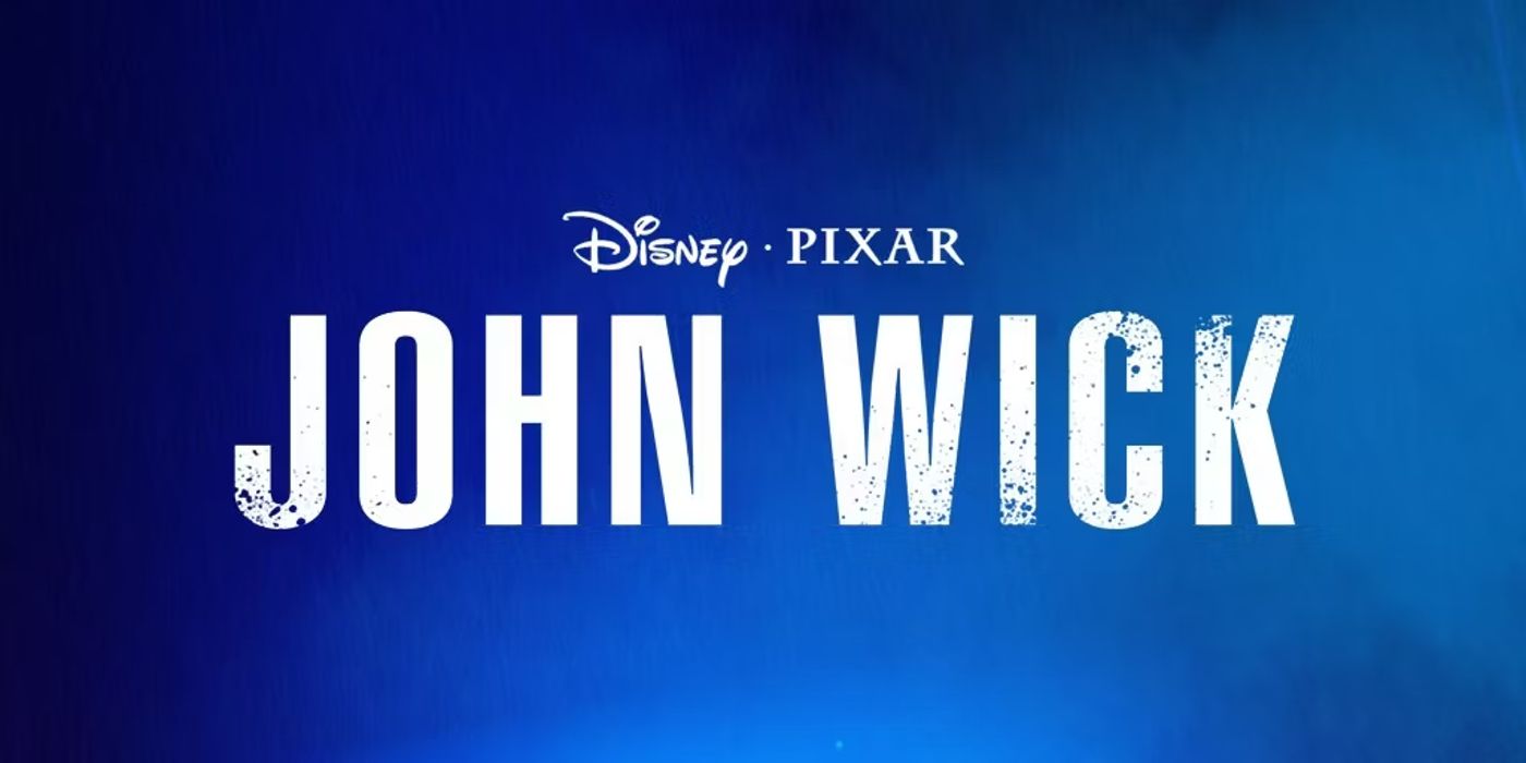 Title card from AI-generated John Wick Pixar poster