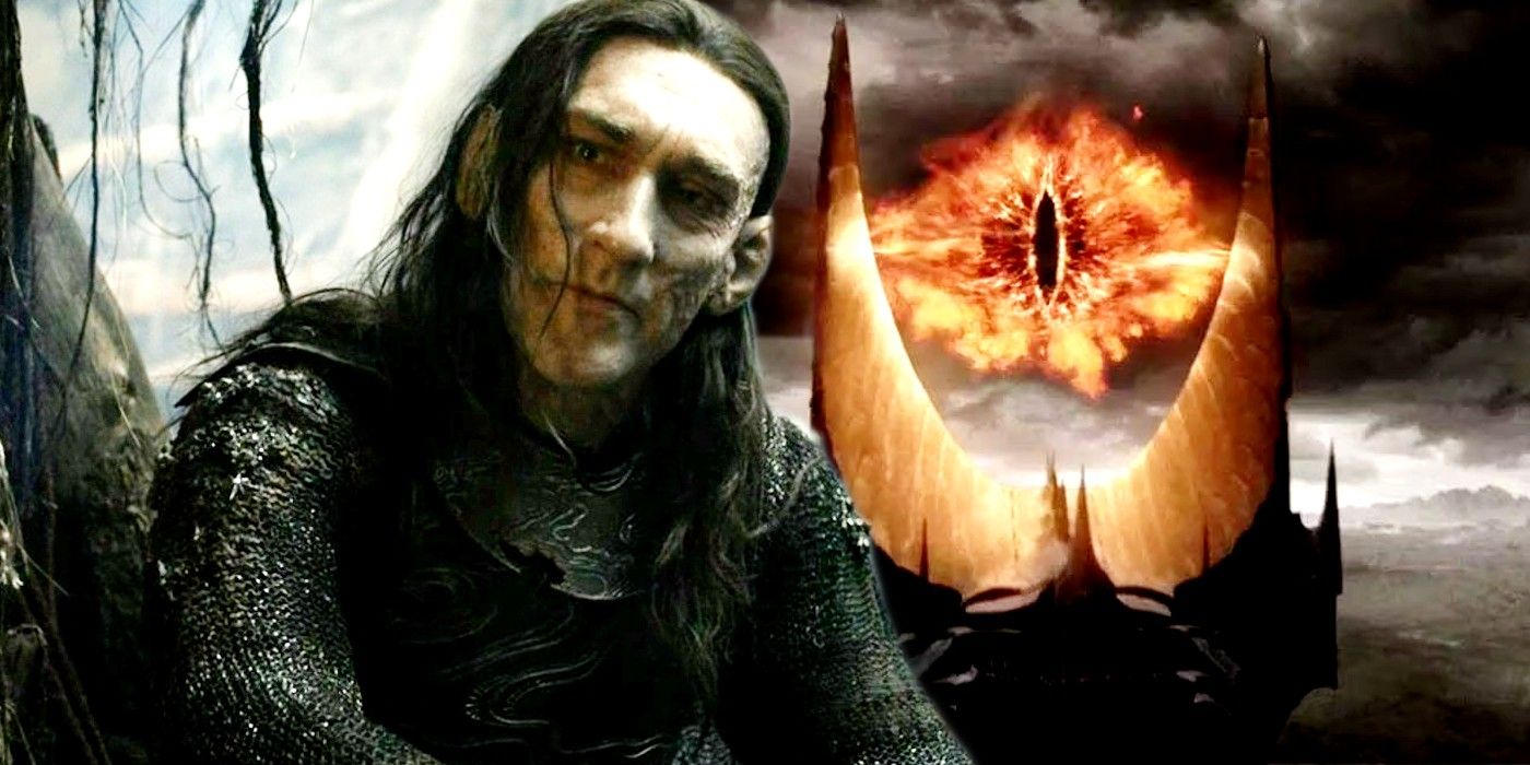 Joseph Mawle as Adar in Rings of Power and Eye of Sauron in Lord of the Rings