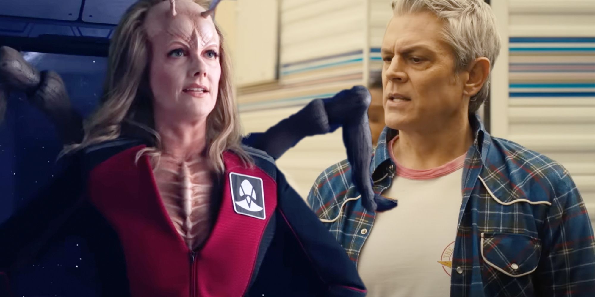Judy Greer and Johnny Knoxville in Reboot
