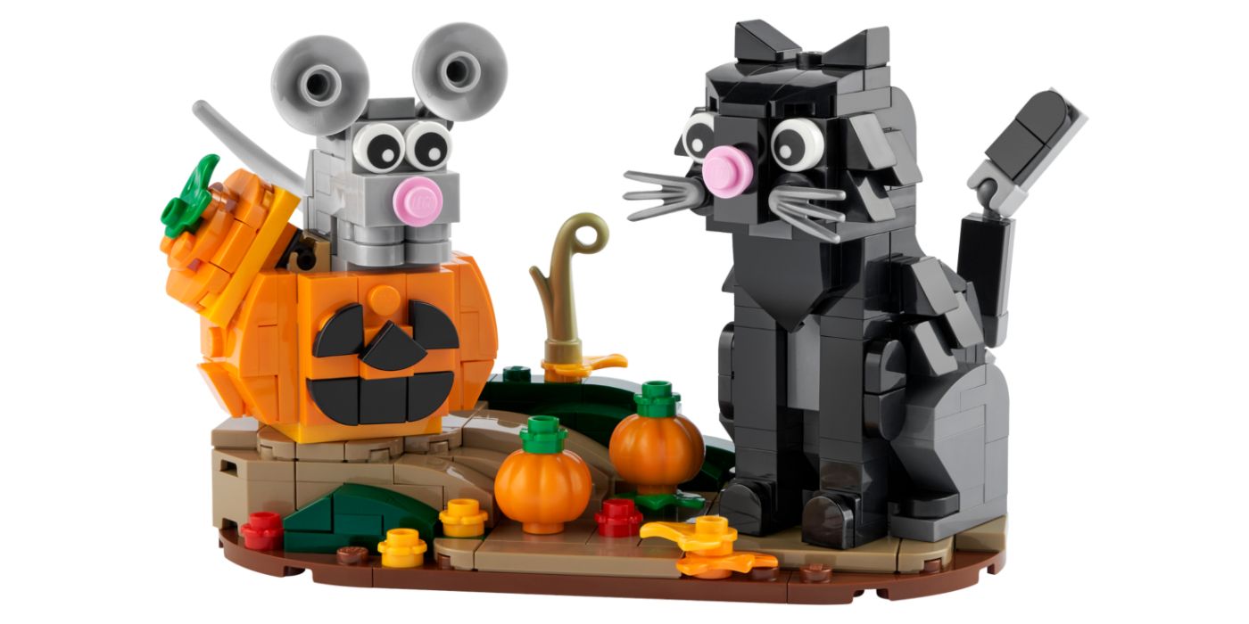 LEGO Halloween gato e rato