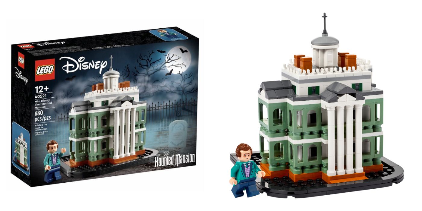LEGO Haunted Mansion na caixa e fora da caixa