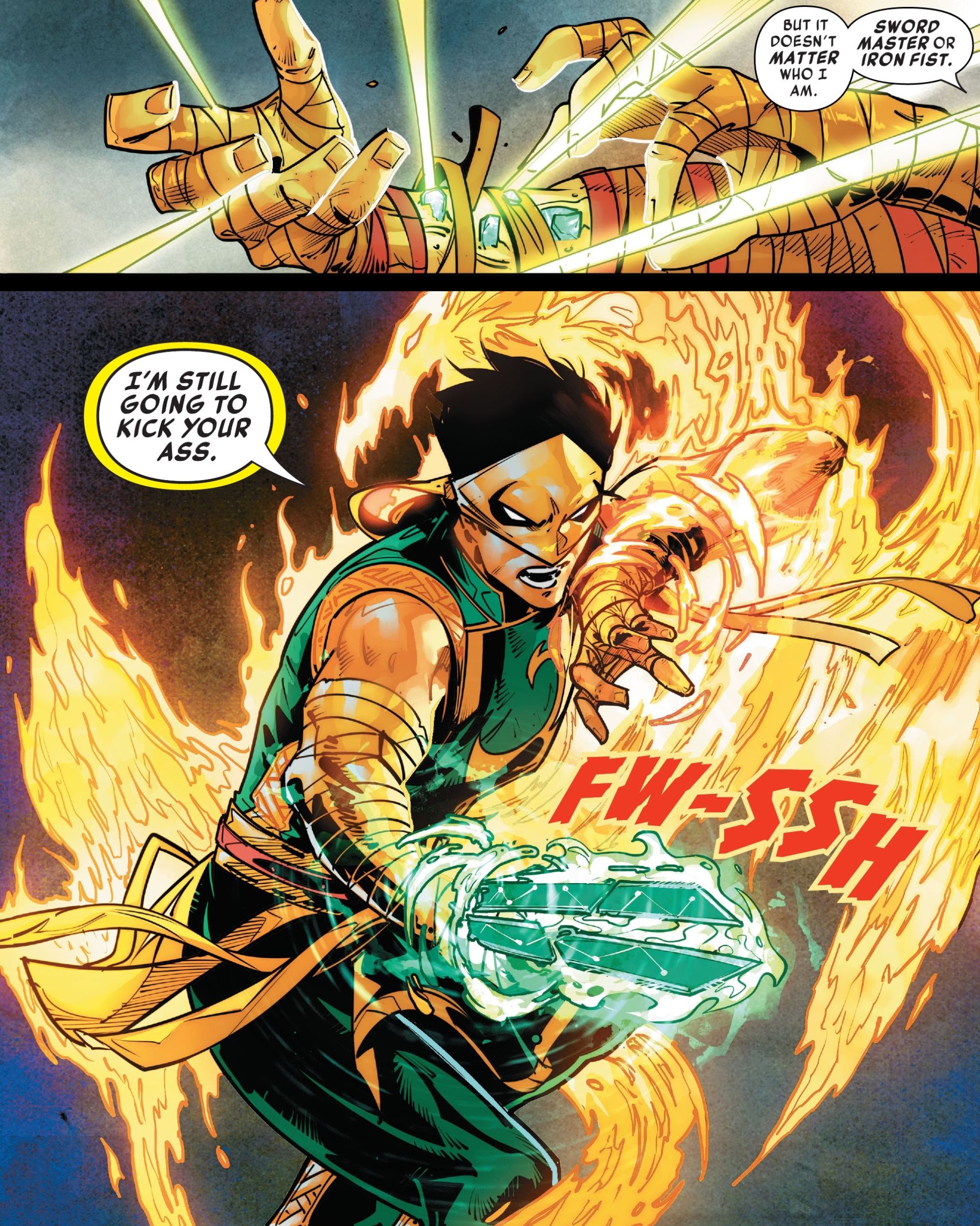 Lie Lin As Iron Fist and Sword Master