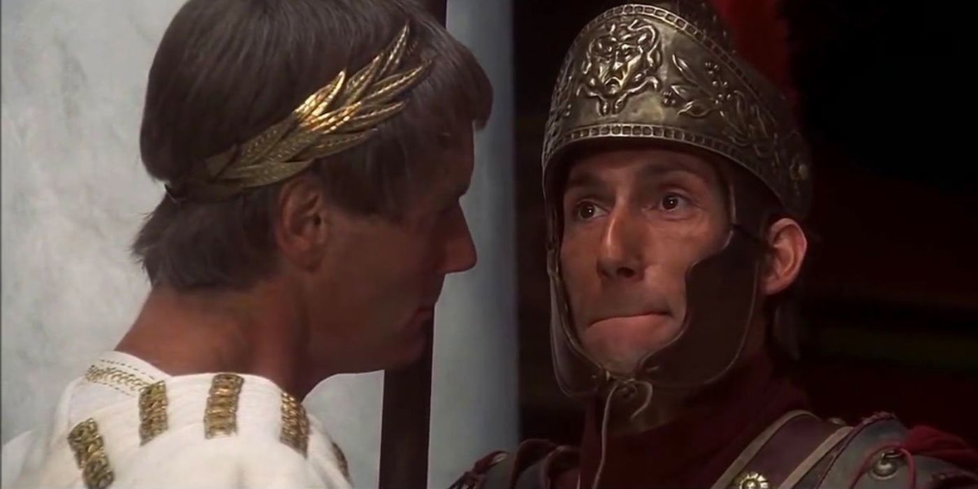 O Biggus Dickus ri em A Vida de Brian de Monty Python