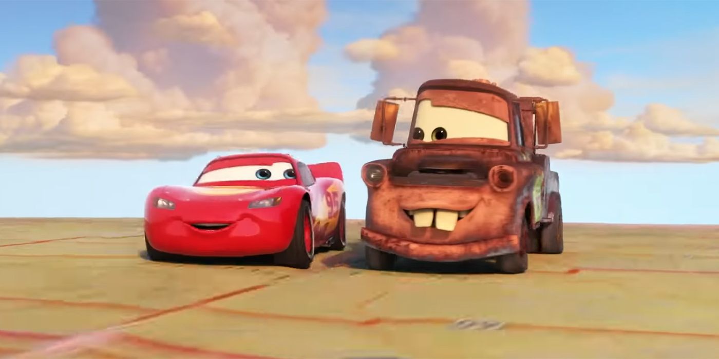 Lightning and Mater in Cars on the Road