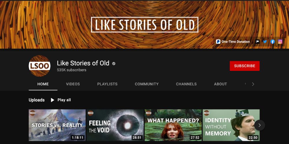 The Youtube Channel of Like Stories Of Old