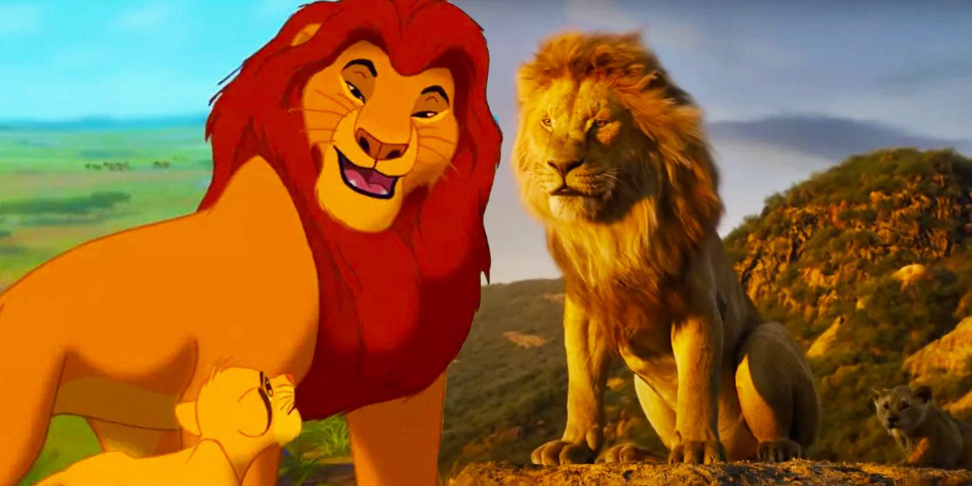 Lion King Mufasa from the original and the remake.