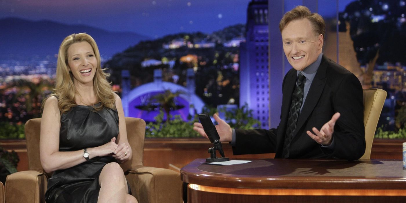 Lisa Kudrow as a guest in Conan O'brien's show Conan.