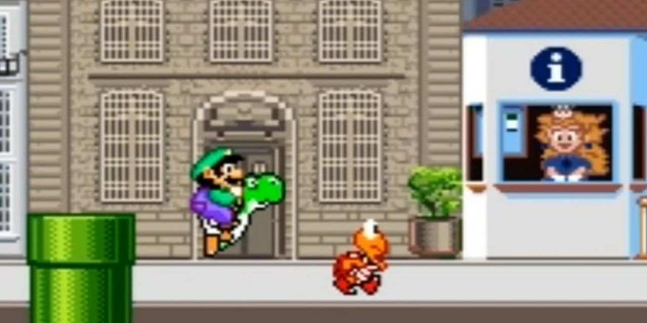 Luigi riding Yoshi in Mario Is Missing