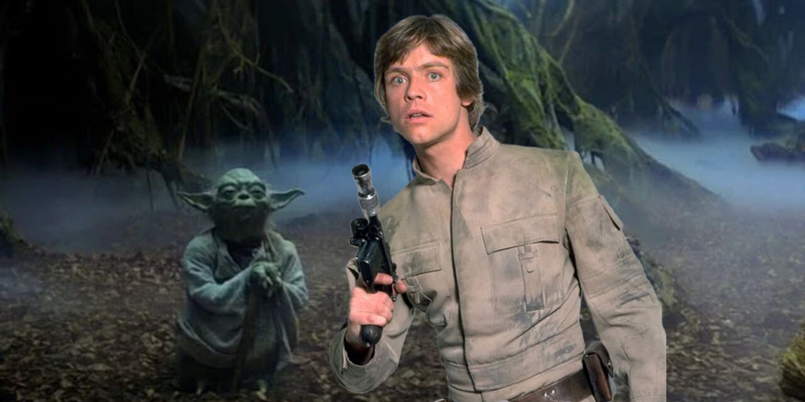 Luke Skywalker on Dagobah with Yoda