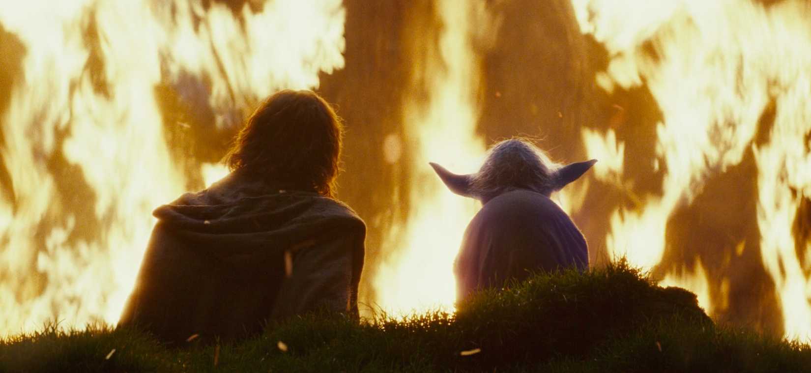 Luke and Yoda The Last Jedi