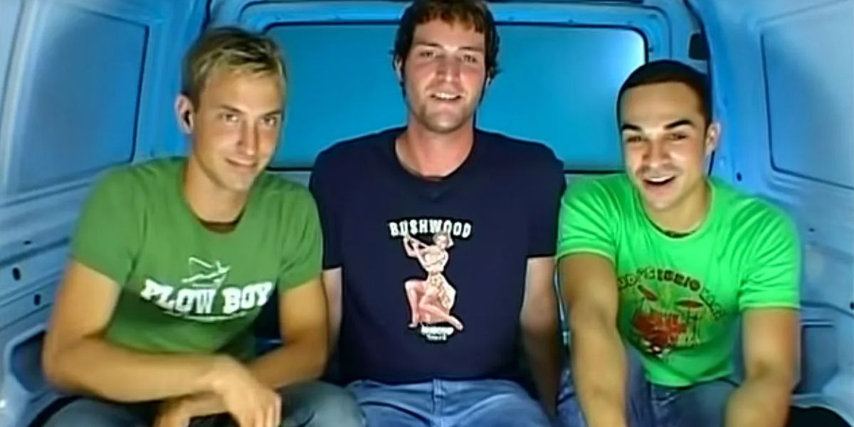 Three guys in the van watching rooms being raided in MTV&rsquo;s Room Raiders