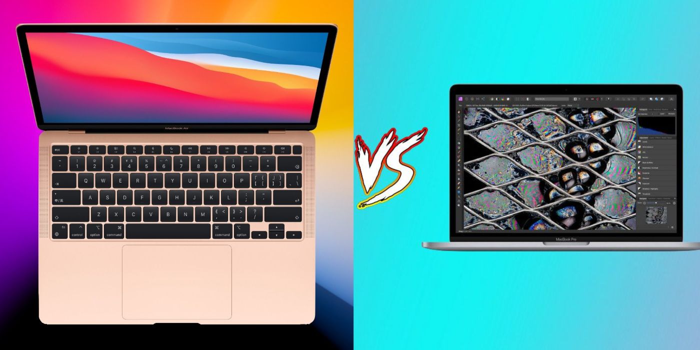 A comparison of MacBook M1 Air To A MacBook Pro