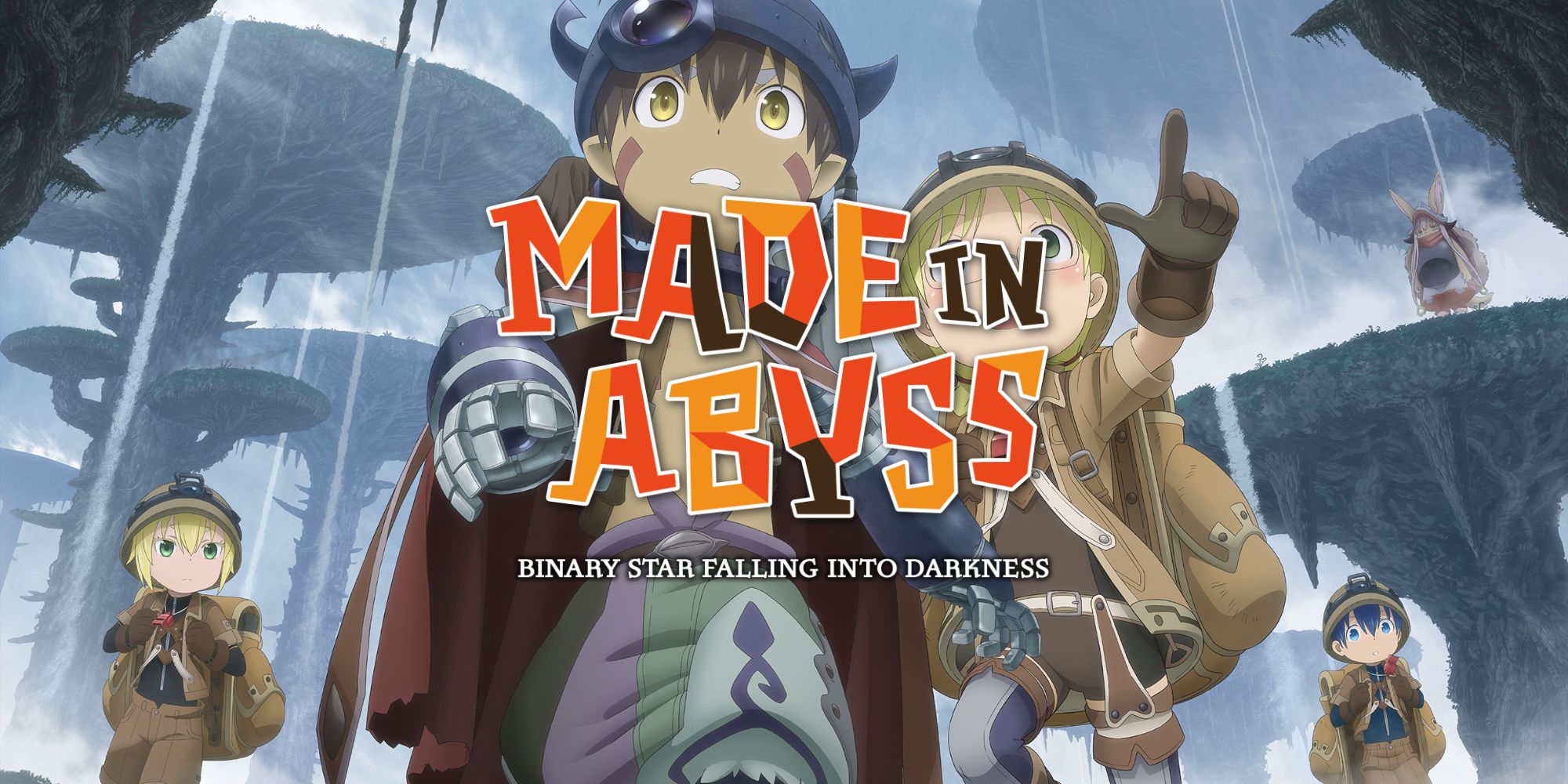 Made in Abyss- Binary Star Falling into Darkness Review main cast key art with title